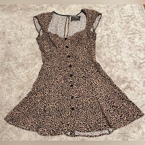 Women’s Reformation Mini Dress Leopard Brown Size 2